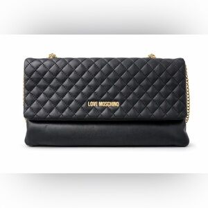 Love Moschino Black Quilted Chain
Shoulder Bag Crossbody